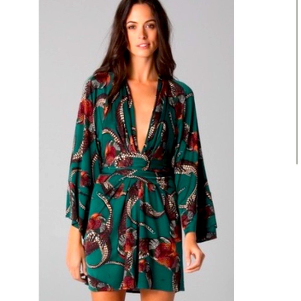 ISSA LONDON Silk Emerald Tunic or Dress
